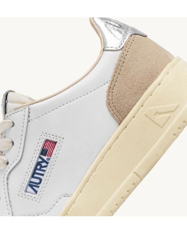 SNEAKERS MEDALIST LOW WOM LEATHER / SUEDE WHITE / SILVER