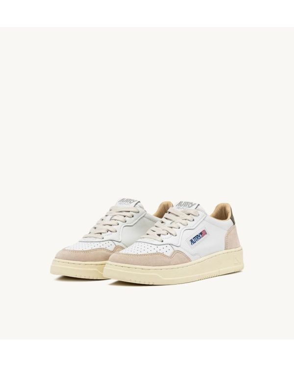 SNEAKERS MEDALIST LOW MAN LEATHER / SUEDE WHITE / CVRT GREEN 2