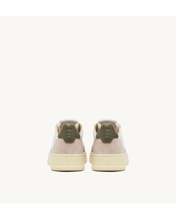 SNEAKERS MEDALIST LOW MAN LEATHER / SUEDE WHITE / CVRT GREEN