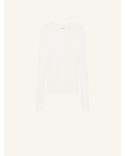 SWEATER SHOULDER SNAPS RIB KNIT HERITAGE WHITE