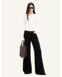 SWEATER SHOULDER SNAPS RIB KNIT HERITAGE WHITE