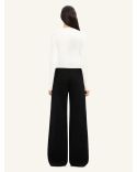 SWEATER SHOULDER SNAPS RIB KNIT HERITAGE WHITE