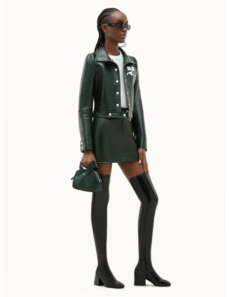 MINI SKIRT REISSUE VINYL DARK GREEN