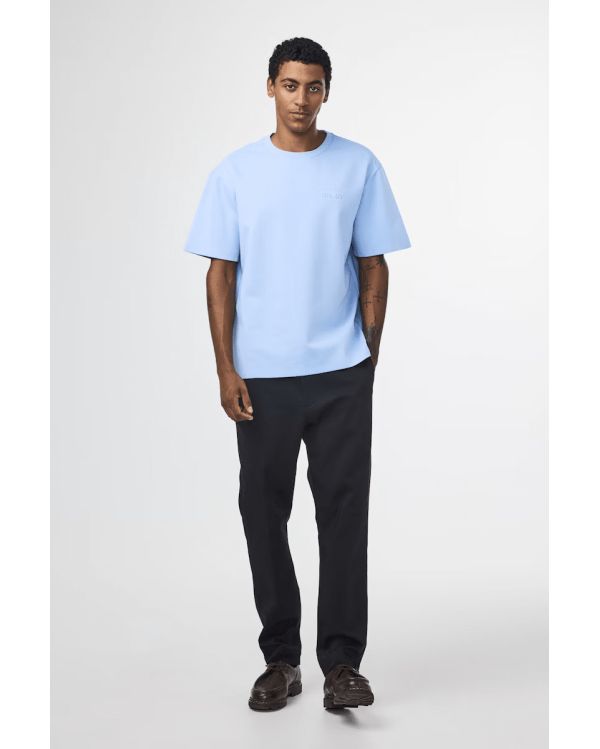 TSHIRT NAT LYOCELL BLEND TEE 3457 201 POWDER BLUE