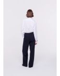 PANTALON WOOL BLUE BLACK
