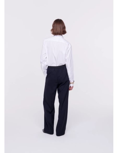 PANTALON WOOL BLUE BLACK