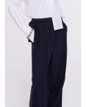 PANTALON WOOL BLUE BLACK