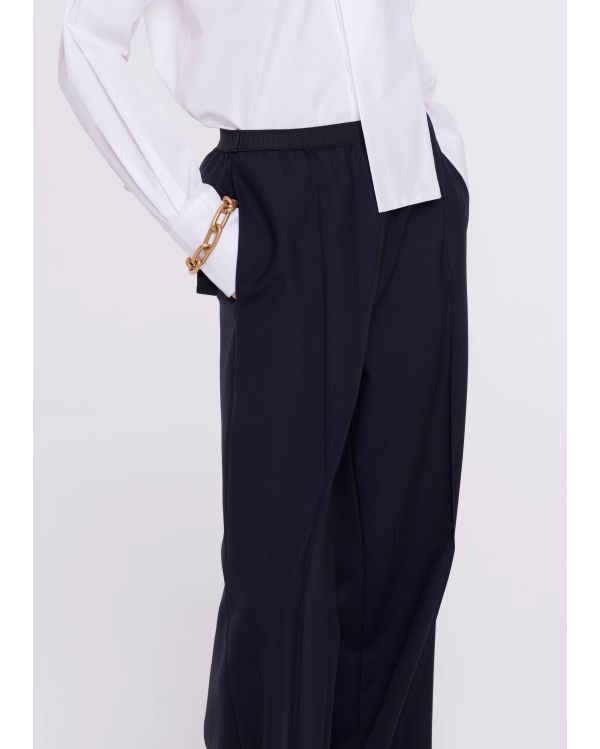 PANTALON WOOL BLUE BLACK