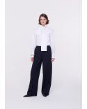 PANTALON WOOL BLUE BLACK