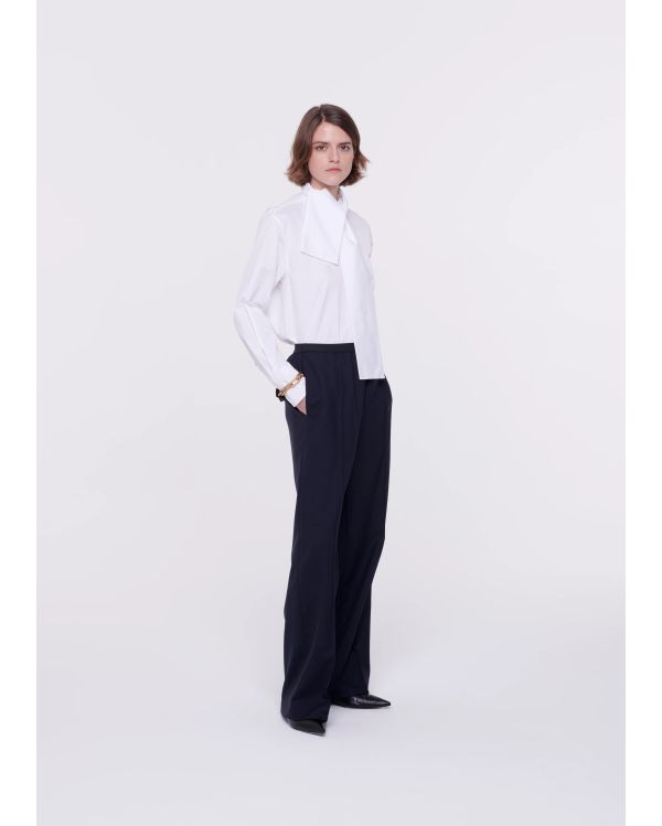 PANTALON WOOL BLUE BLACK