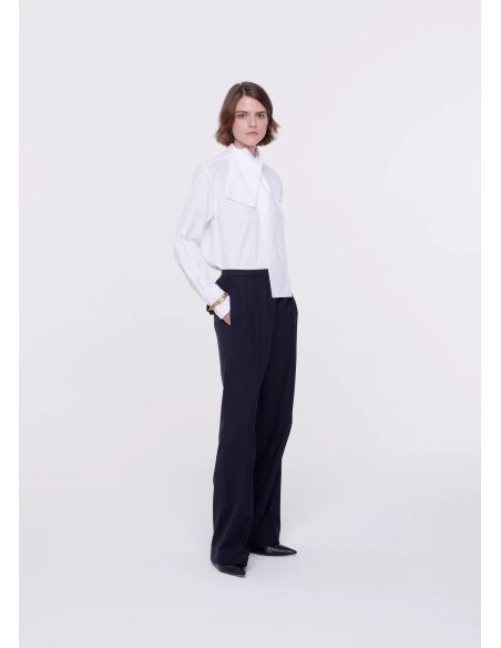 PANTALON WOOL BLUE BLACK