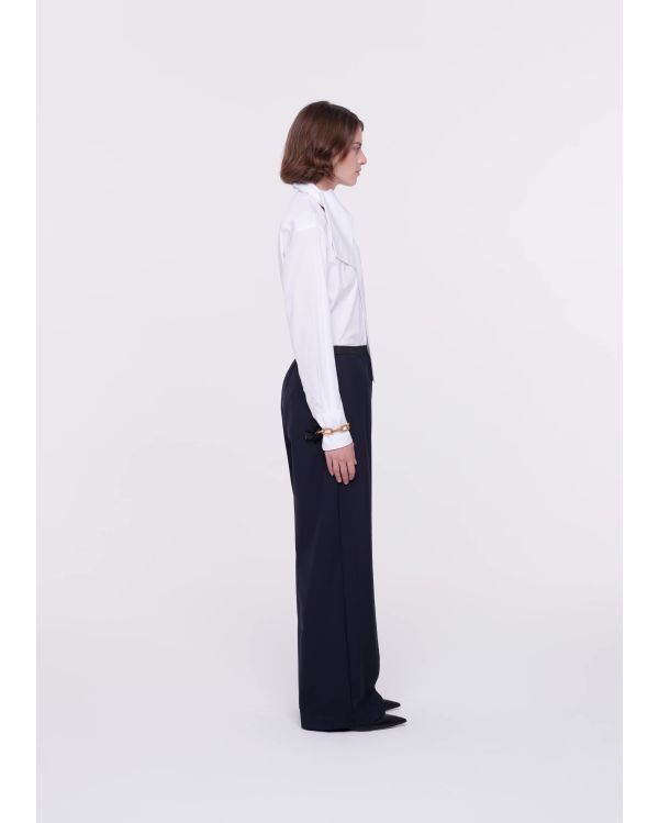 PANTALON WOOL BLUE BLACK