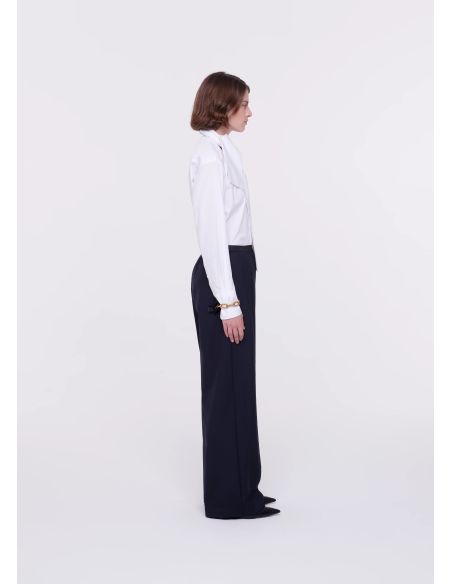 PANTALON WOOL BLUE BLACK
