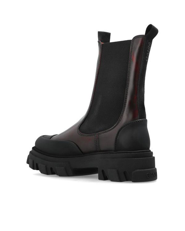 BOTTINES CHELSEA BLACK/DARK BURGUNDY 2
