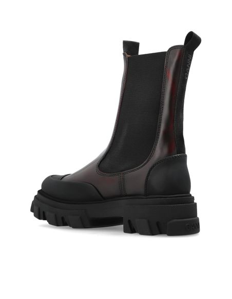 BOTTINES CHELSEA BLACK/DARK BURGUNDY
