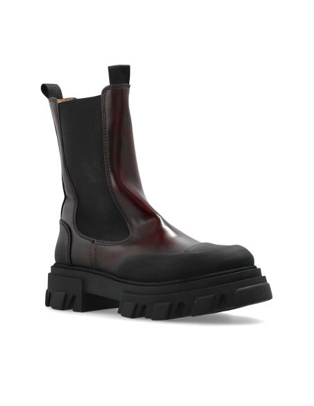 BOTTINES CHELSEA BLACK/DARK BURGUNDY