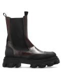 BOTTINES CHELSEA BLACK/DARK BURGUNDY