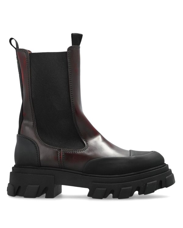 BOTTINES CHELSEA BLACK/DARK BURGUNDY
