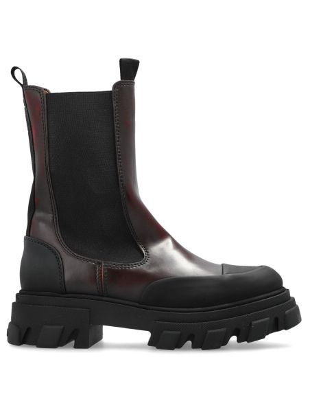 BOTTINES CHELSEA BLACK/DARK BURGUNDY