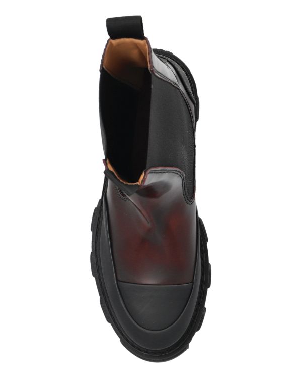BOTTINES CHELSEA BLACK/DARK BURGUNDY