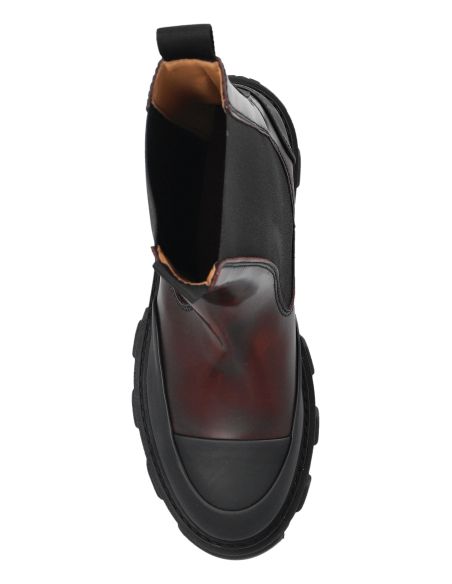 BOTTINES CHELSEA BLACK/DARK BURGUNDY