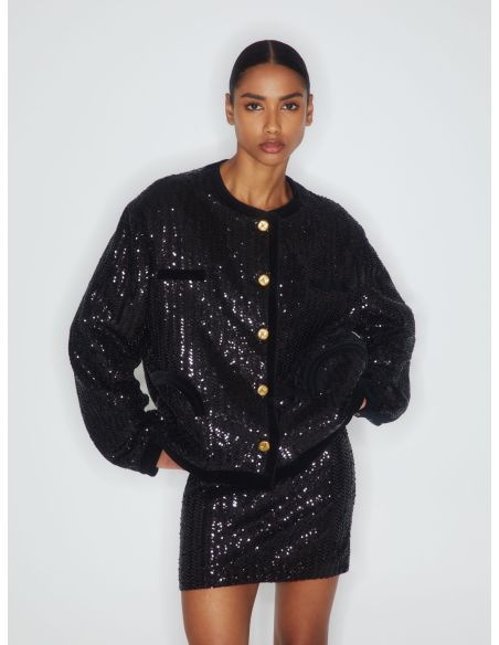VESTE BOLERO ALL ABOUT YOU GLISS BLACK