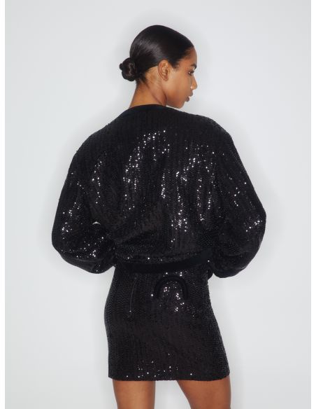 VESTE BOLERO ALL ABOUT YOU GLISS BLACK