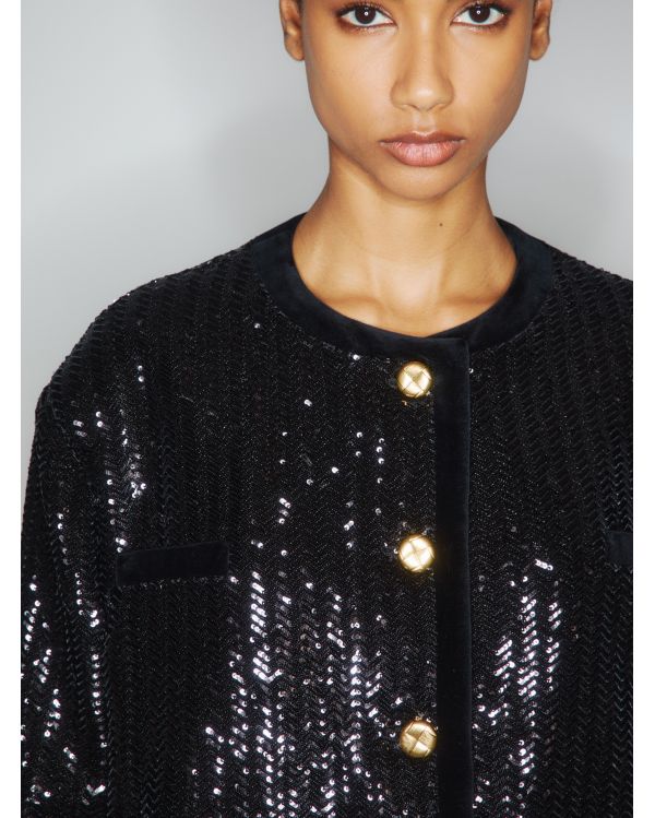 VESTE BOLERO ALL ABOUT YOU GLISS BLACK