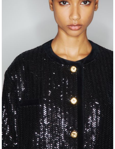 VESTE BOLERO ALL ABOUT YOU GLISS BLACK