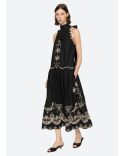 ROBE KINGSLEY EMBROIDERY BLACK