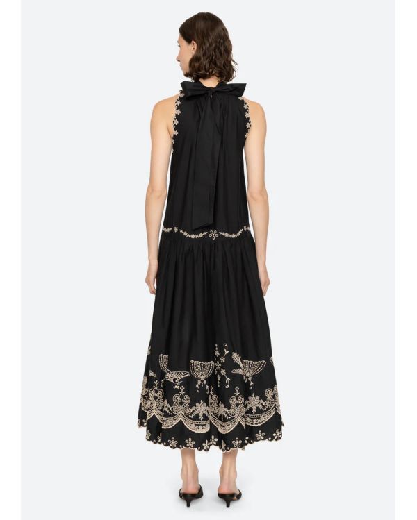 ROBE KINGSLEY EMBROIDERY BLACK