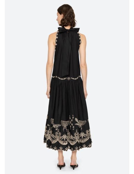ROBE KINGSLEY EMBROIDERY BLACK