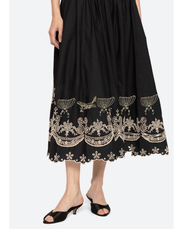ROBE KINGSLEY EMBROIDERY BLACK