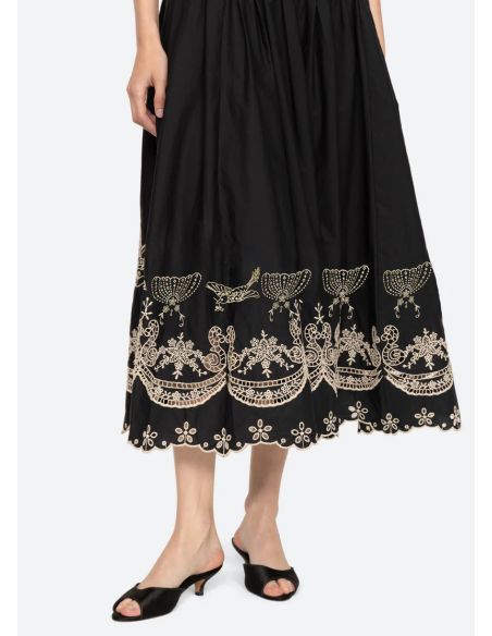 ROBE KINGSLEY EMBROIDERY BLACK
