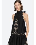 ROBE KINGSLEY EMBROIDERY BLACK
