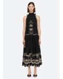 ROBE KINGSLEY EMBROIDERY BLACK