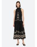 ROBE KINGSLEY EMBROIDERY BLACK