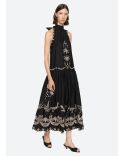 ROBE KINGSLEY EMBROIDERY BLACK