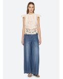 TOP GIANNA LACE FLUTTER SLV BONE