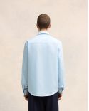 CHEMISE BLEUE COL BOUTONNE AMI DE COEUR EN COTON BLEU CIEL