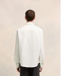 CHEMISE COL BOUTONNE AMI DE COEUR EN COTON BLANC NATUREL