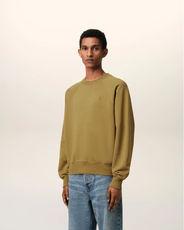 AMI DE COEUR TONE ON TONE SWEATSHIRT IN HAVANA COTTON