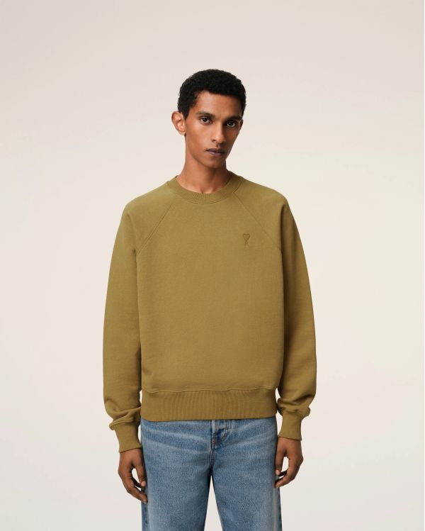 AMI DE COEUR TONE ON TONE SWEATSHIRT IN HAVANA COTTON