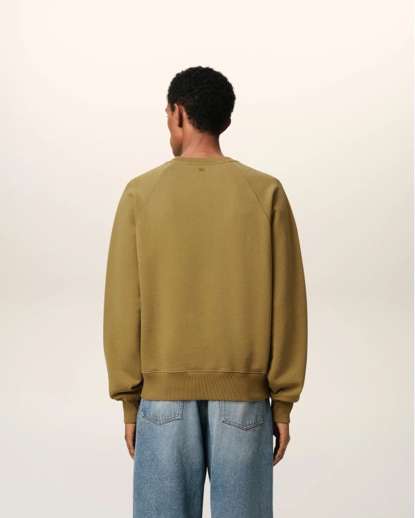 SWEATSHIRT AMI DE COEUR TON SUR TON EN COTON HAVANE 2