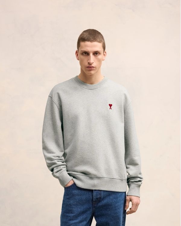 AMI DE COEUR SWEATSHIRT IN ASH GREY CHINE COTTON
