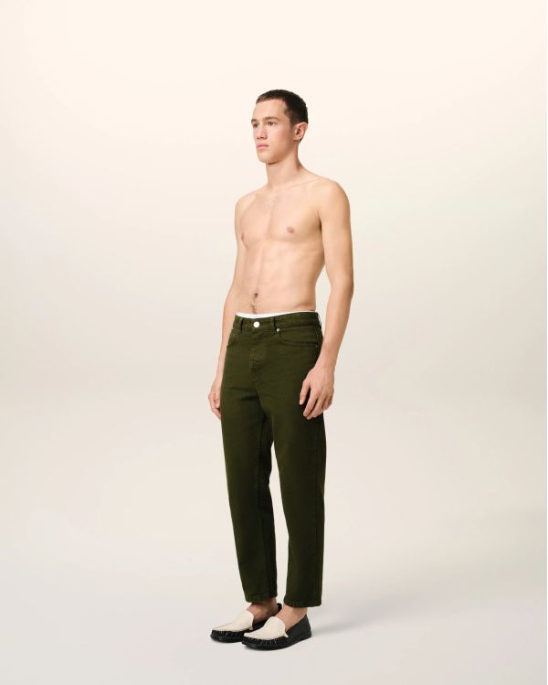 JEAN VERT COUPE TAPERED LODEN