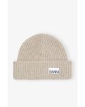 BONNET OVERSIZED WOOL RIB KNIT BRAZILIAN SAND