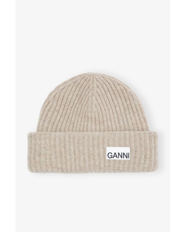 BONNET OVERSIZED WOOL RIB KNIT BRAZILIAN SAND 2
