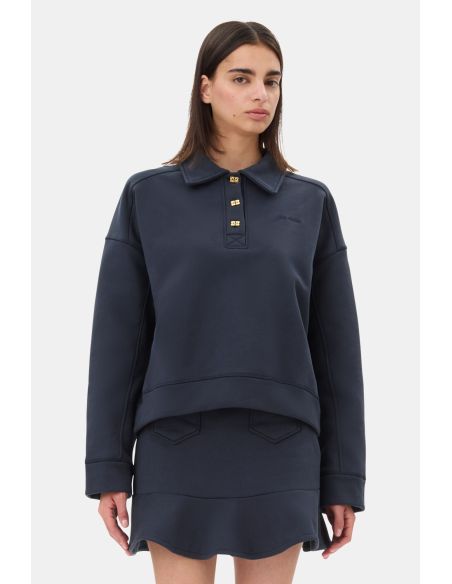 POLO DARK BLUE DROP SHOULDER SKY CAPTAIN