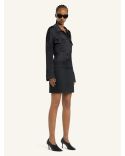 BLACK SATIN SHIRT 2 POCKETS